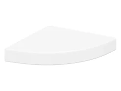 Online vidaxl Prateleiras de canto suspensas 4 pcs 25x25x3,8cm MDF Branco