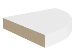 Prateleiras de canto suspensas 2 pcs 25x25x3,8cm MDF PT212198 Branco