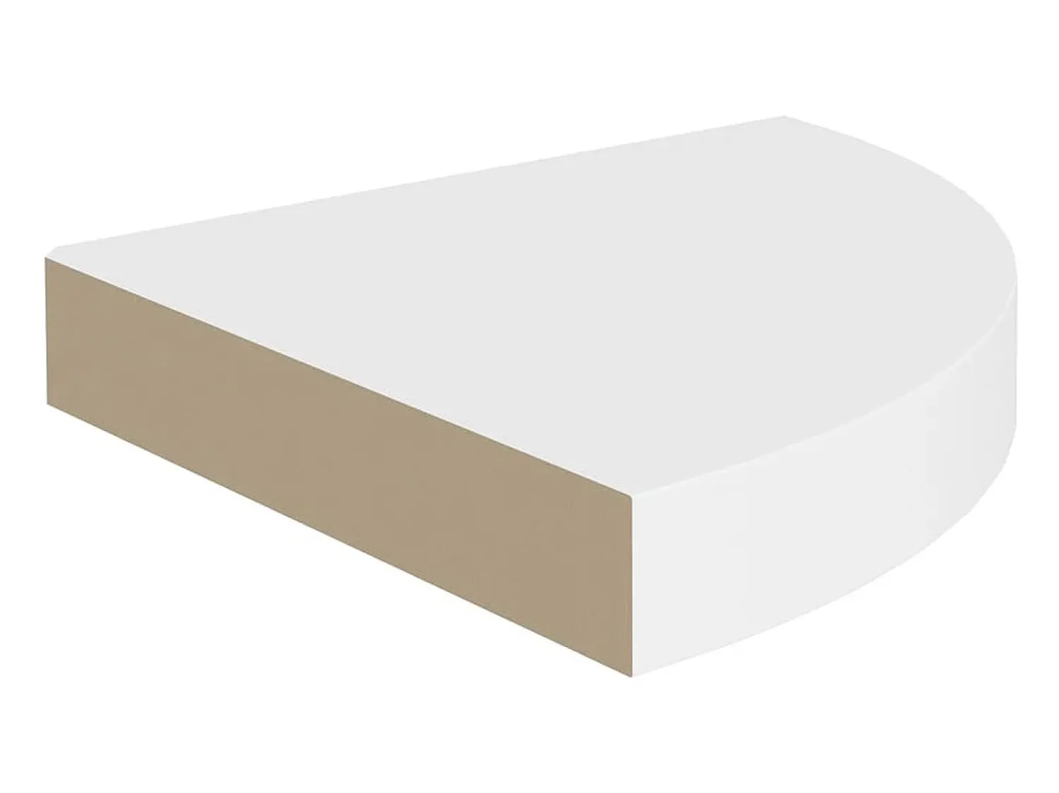 Prateleira| Prateleiras de canto suspensas 4 pcs 25x25x3,8cm MDF PT202515 Branco