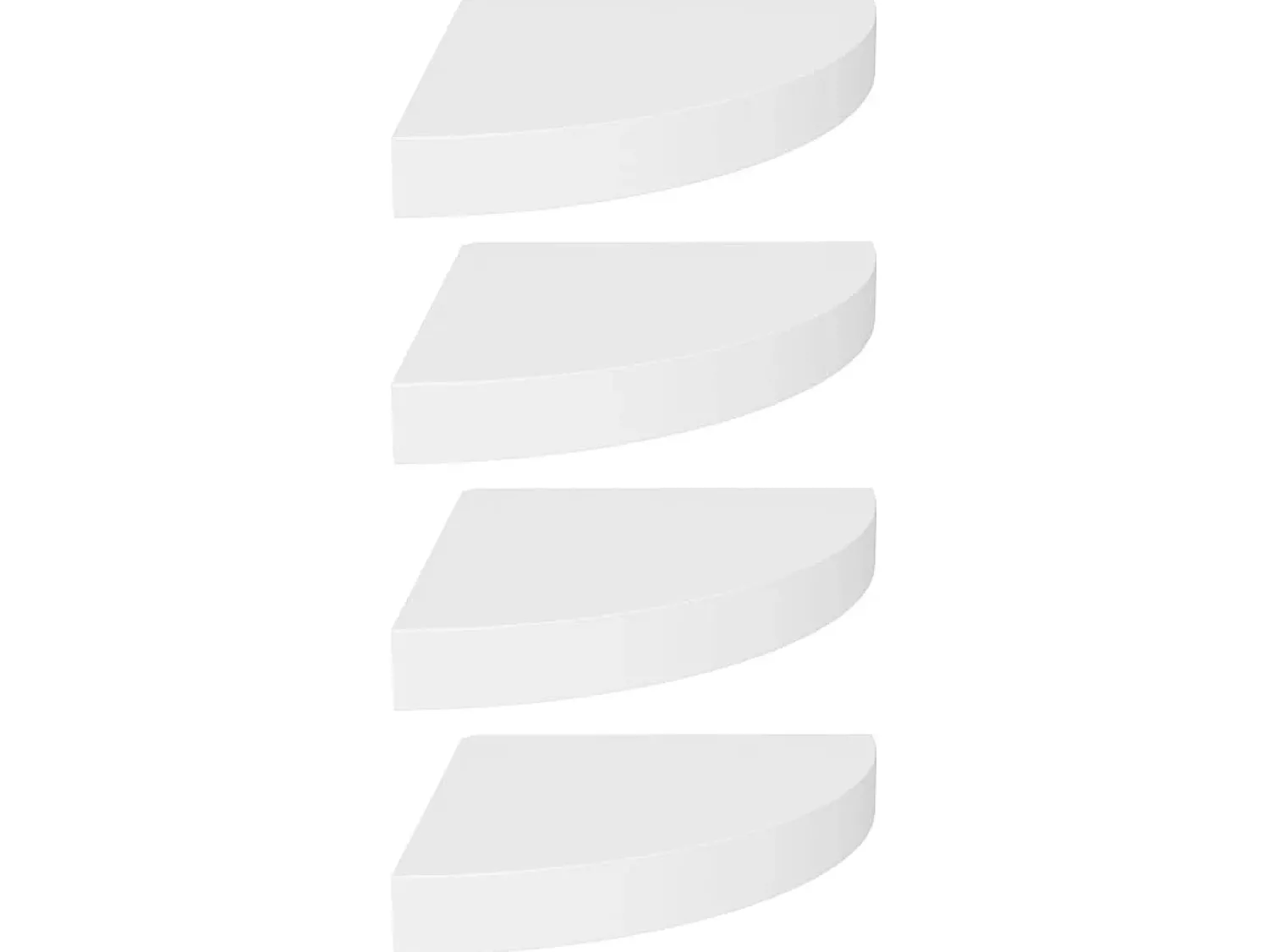 Prateleira| Prateleiras de canto suspensas 4 pcs 25x25x3,8cm MDF PT202515 Branco