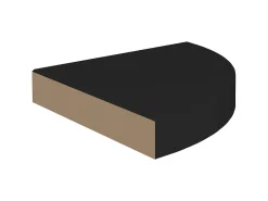 Prateleira| Prateleiras de canto suspensas 2 pcs 25x25x3,8cm MDF PT575306 Preto