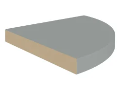 Prateleira| Prateleiras de canto suspensas 4 pcs 35x35x3,8 cm MDF cinza PT230523 Cinzento