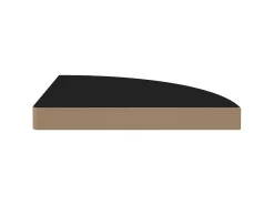 Prateleira* Prateleiras de canto suspensas 2 pcs 35x35x3,8cm MDF PT722760 Preto