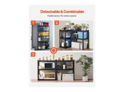 Prateleira* Prateleiras de Garagem em Metal SucceBuy Estantes de Garagem com 5 Níveis de 41 cm de Profundidade x 81 cm de Largura x 183 cm de Altura Preto
