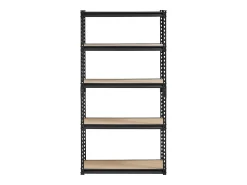 Prateleiras de Garagem em Metal SucceBuy Estantes de Arrumação - Estante de Garagem com 5 Níveis, 41 cm de Profundidade x 81 cm de Largura x 160 cm de Altura^ Prateleira