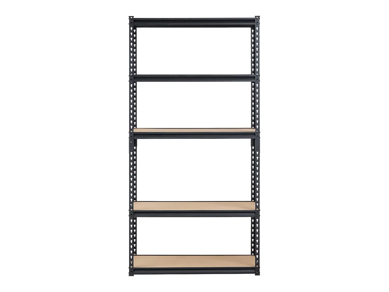 Prateleira| Prateleiras de Garagem em Metal SucceBuy Estantes de Arrumação - Estante de Garagem com 5 Níveis, 41 cm de Profundidade x 91 cm de Largura x 181 cm de Altura Preto