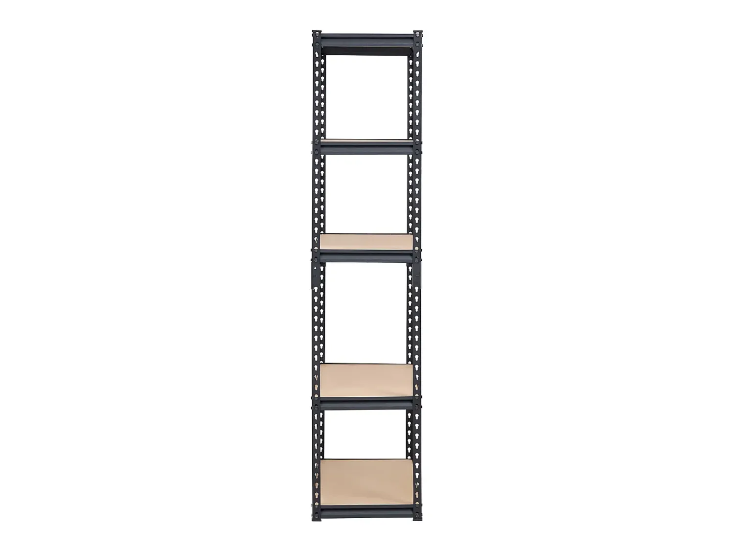 Prateleira| Prateleiras de Garagem em Metal SucceBuy Estantes de Arrumação - Estante de Garagem com 5 Níveis, 41 cm de Profundidade x 91 cm de Largura x 181 cm de Altura Preto