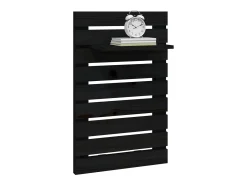 Clearance Prateleiras de montagem na parede 2 pcs pinho maciço PT433323 Preto