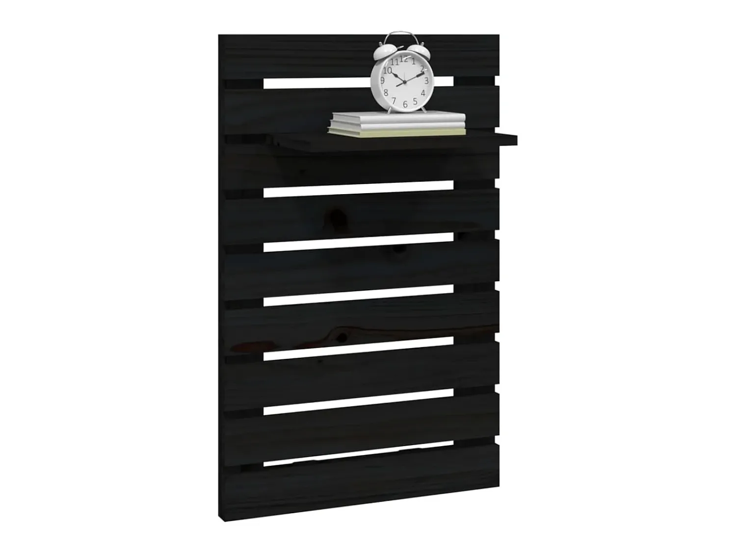 Clearance Prateleiras de montagem na parede 2 pcs pinho maciço PT433323 Preto