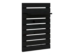 Clearance Prateleiras de montagem na parede 2 pcs pinho maciço PT433323 Preto