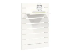 Prateleiras de montagem na parede 2 pcs pinho maciço PT448030 Branco