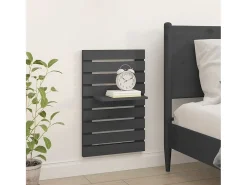 Prateleira| Prateleiras de montagem na parede 2 pcs pinho maciço cinza PT550823 Cinzento