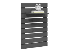 Prateleira| Prateleiras de montagem na parede 2 pcs pinho maciço cinza PT550823 Cinzento