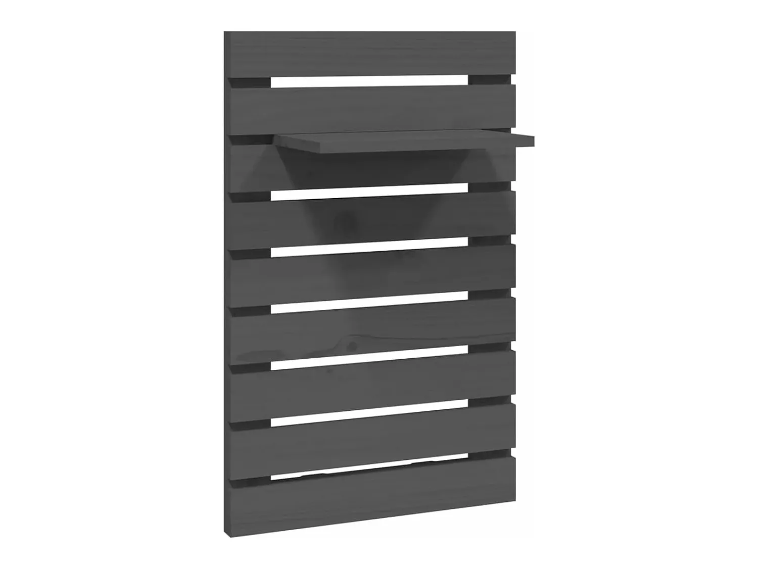 Prateleira| Prateleiras de montagem na parede 2 pcs pinho maciço cinza PT550823 Cinzento