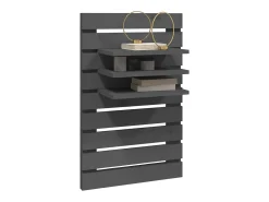 Prateleiras de montagem na parede 2 pcs pinho maciço cinza PT444694^ Prateleira
