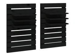 Prateleiras de montagem na parede 2 pcs pinho maciço PT875012^ Prateleira
