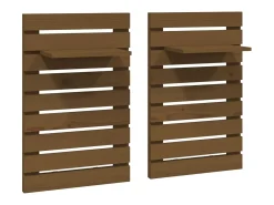 Prateleira* Prateleiras de montagem parede 2 pcs pinho maciço mel PT381139 Castanho