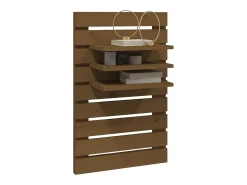 Prateleira| Prateleiras de montagem parede 2 pcs pinho maciço mel PT785318 Castanho