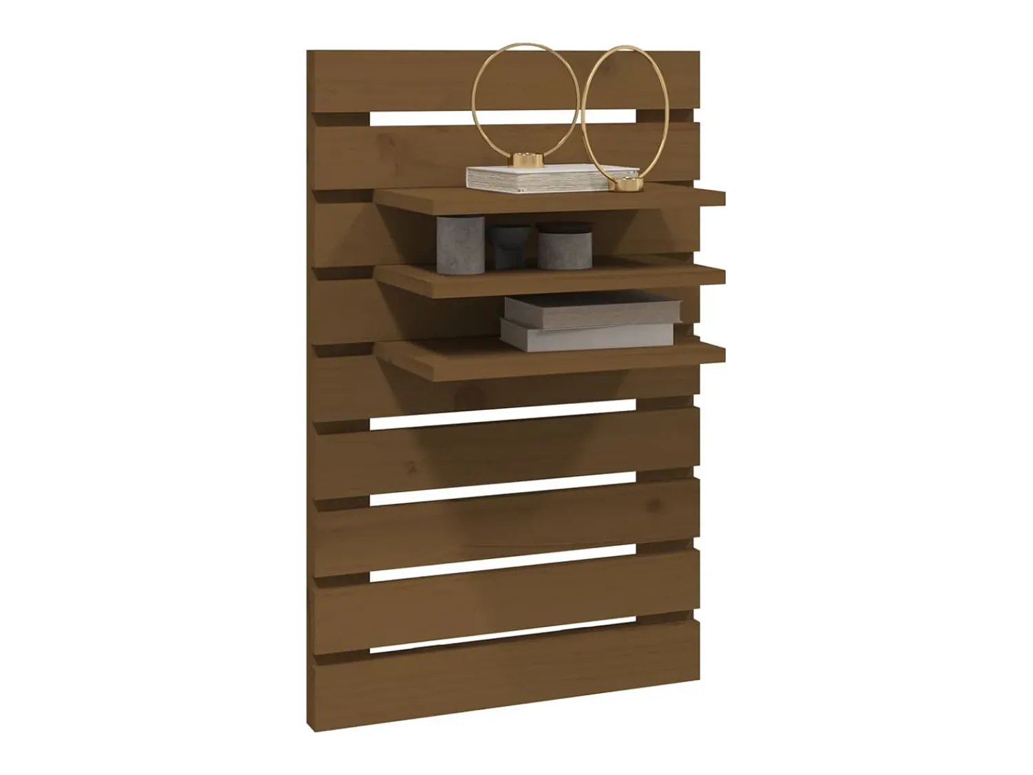 Prateleira| Prateleiras de montagem parede 2 pcs pinho maciço mel PT785318 Castanho