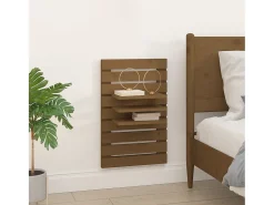 Prateleira| Prateleiras de montagem parede 2 pcs pinho maciço mel PT785318 Castanho