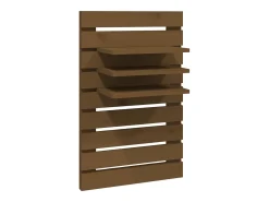 Prateleira| Prateleiras de montagem parede 2 pcs pinho maciço mel PT785318 Castanho