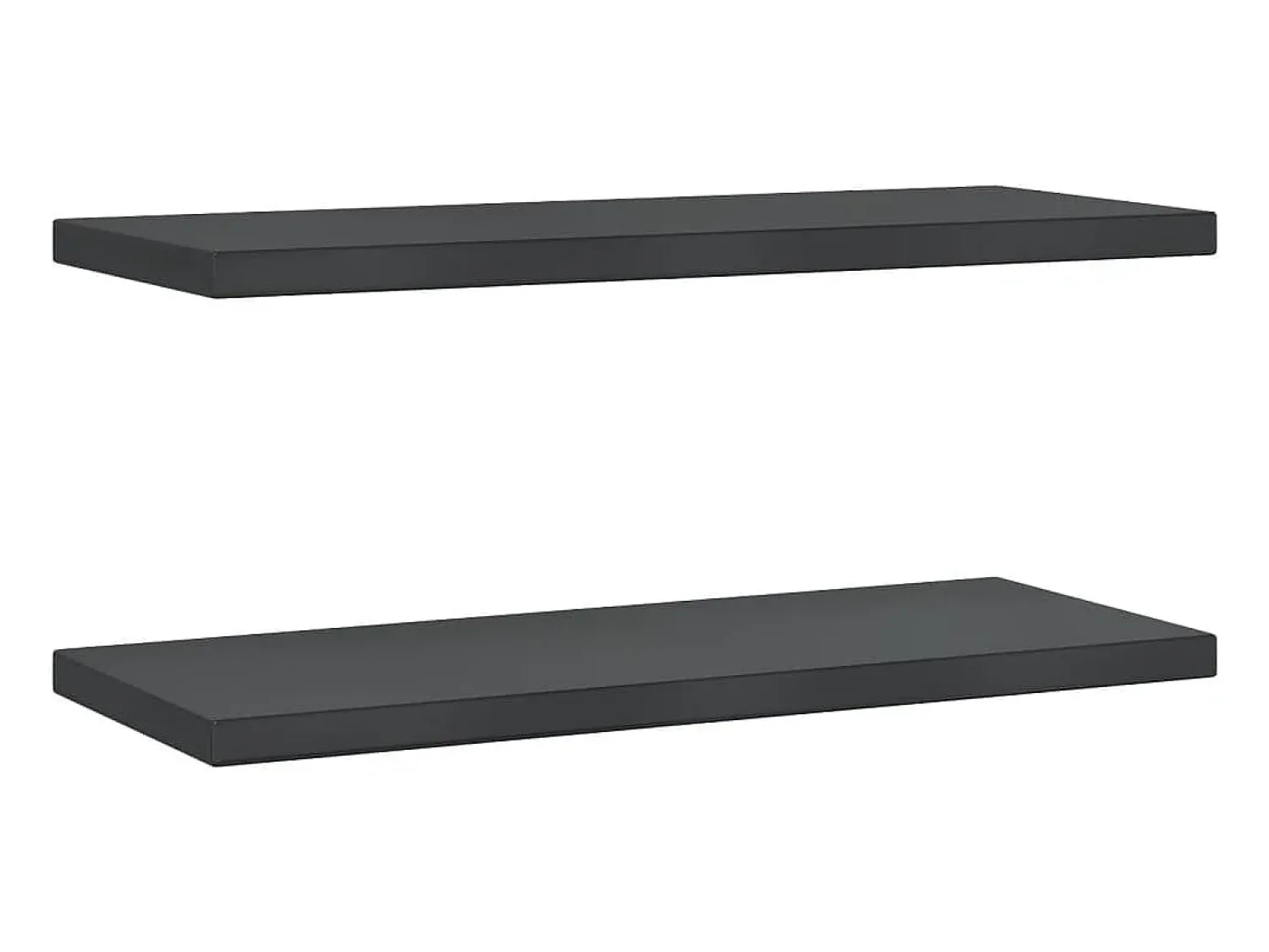 Prateleira| Prateleiras de parede 2 pcs 75x30x3 cm aço inoxidável prateado PT622633 Preto