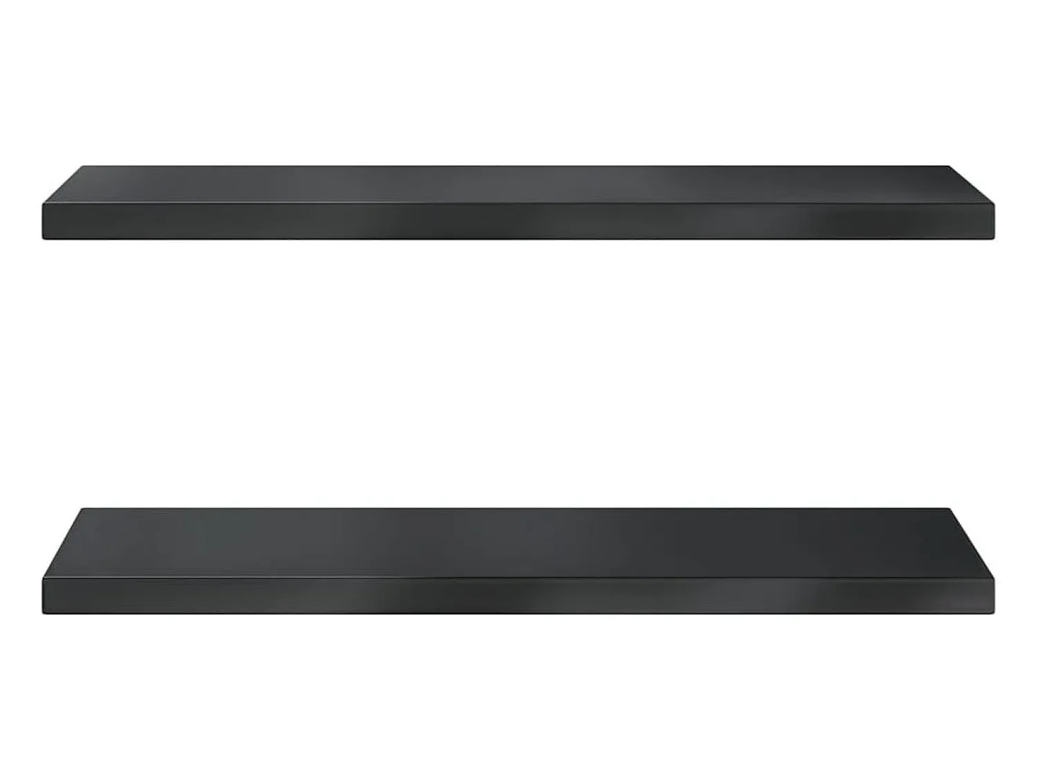 Prateleira| Prateleiras de parede 2 pcs 75x30x3 cm aço inoxidável prateado PT622633 Preto