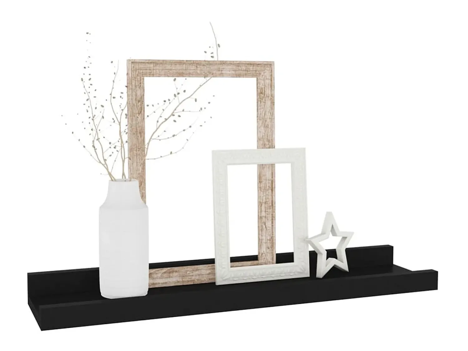 Prateleira* Prateleiras de parede 4 pcs 40x9x3 cm PT501592 Preto