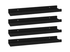 Prateleira* Prateleiras de parede 4 pcs 40x9x3 cm PT501592 Preto