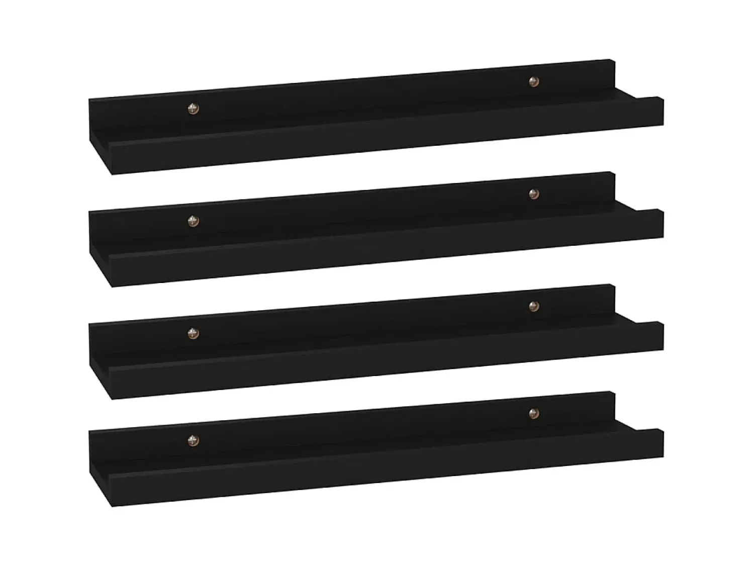 Prateleira* Prateleiras de parede 4 pcs 40x9x3 cm PT501592 Preto
