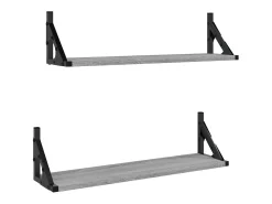 Prateleiras de parede 2 pcs 60x15x15,5 cm sonoma PT729055^ Prateleira