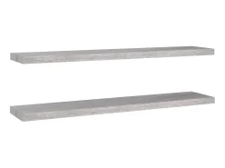Prateleira| Prateleiras de parede 2 pcs 120x23,5x3,8cm MDF -cimento PT717254 Cinzento