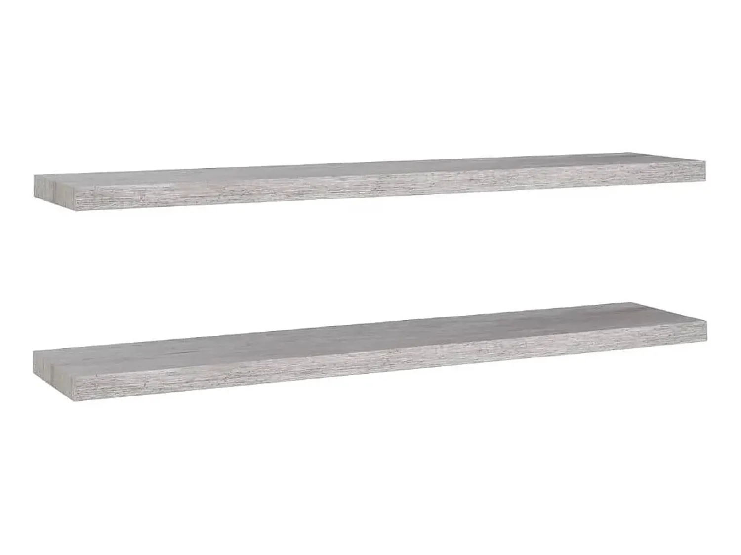 Prateleira| Prateleiras de parede 2 pcs 120x23,5x3,8cm MDF -cimento PT717254 Cinzento