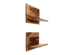 Online Prateleiras de parede 2 pcs 58x26x20cm madeira sheesham maciça PT902859 Castanho