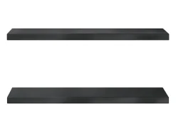 Prateleira| Prateleiras de parede 2 pcs 75x23,5x3cm aço inoxidável prateado PT471669 Preto