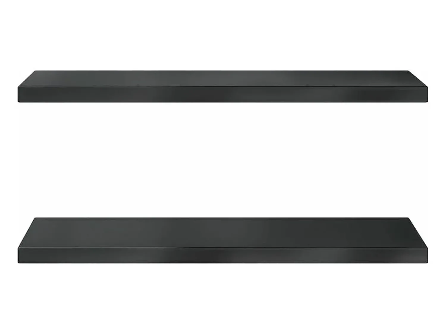 Prateleira| Prateleiras de parede 2 pcs 100x30x3 cm aço inoxidável prateado PT895136 Preto