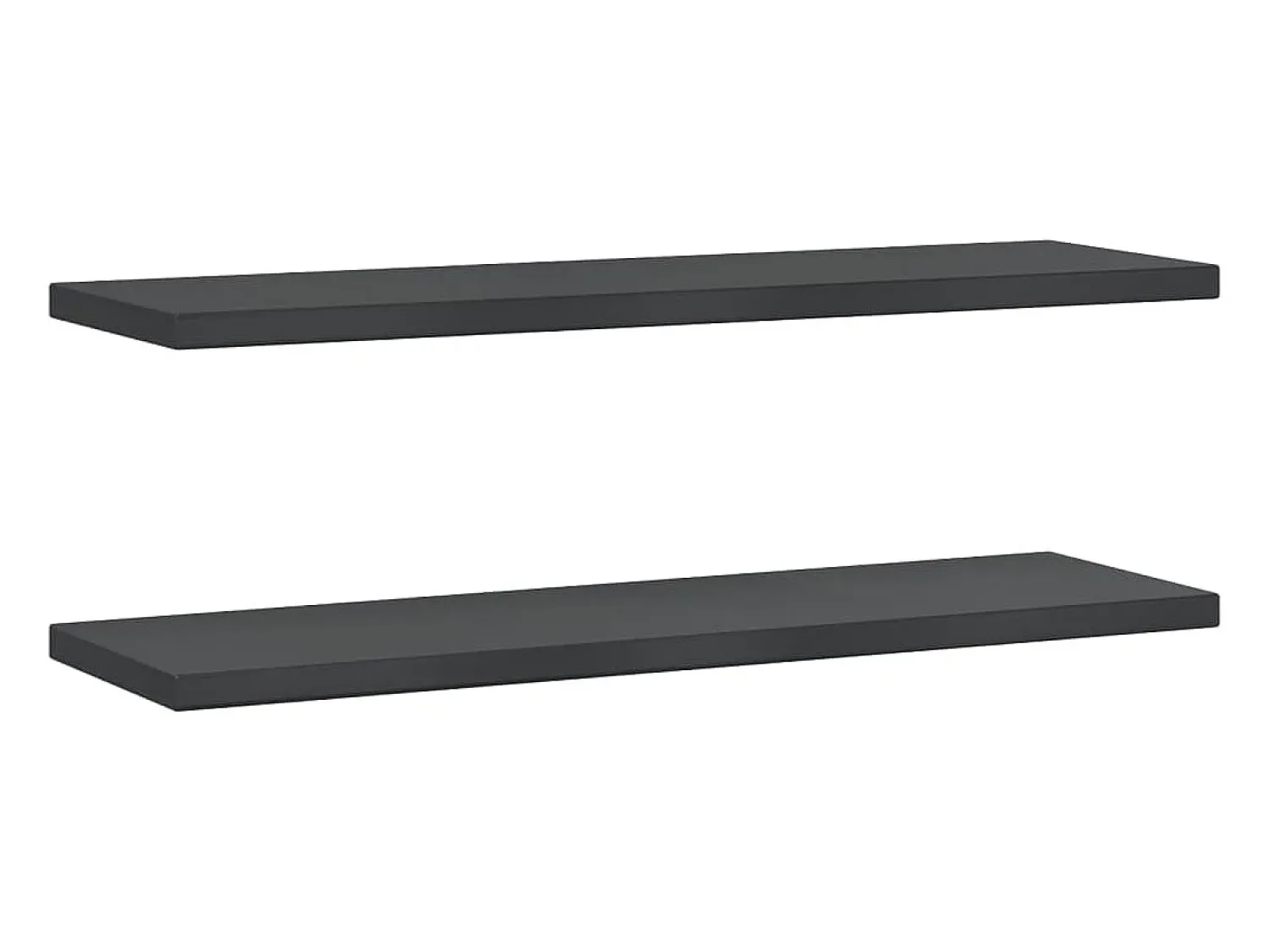 Prateleira| Prateleiras de parede 2 pcs 100x30x3 cm aço inoxidável prateado PT895136 Preto