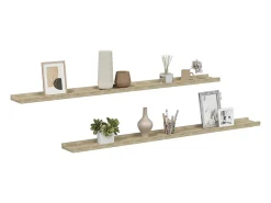 Prateleira*vidaxl Prateleiras de parede 2 pcs 115x9x3 cm carvalho sonoma Castanho