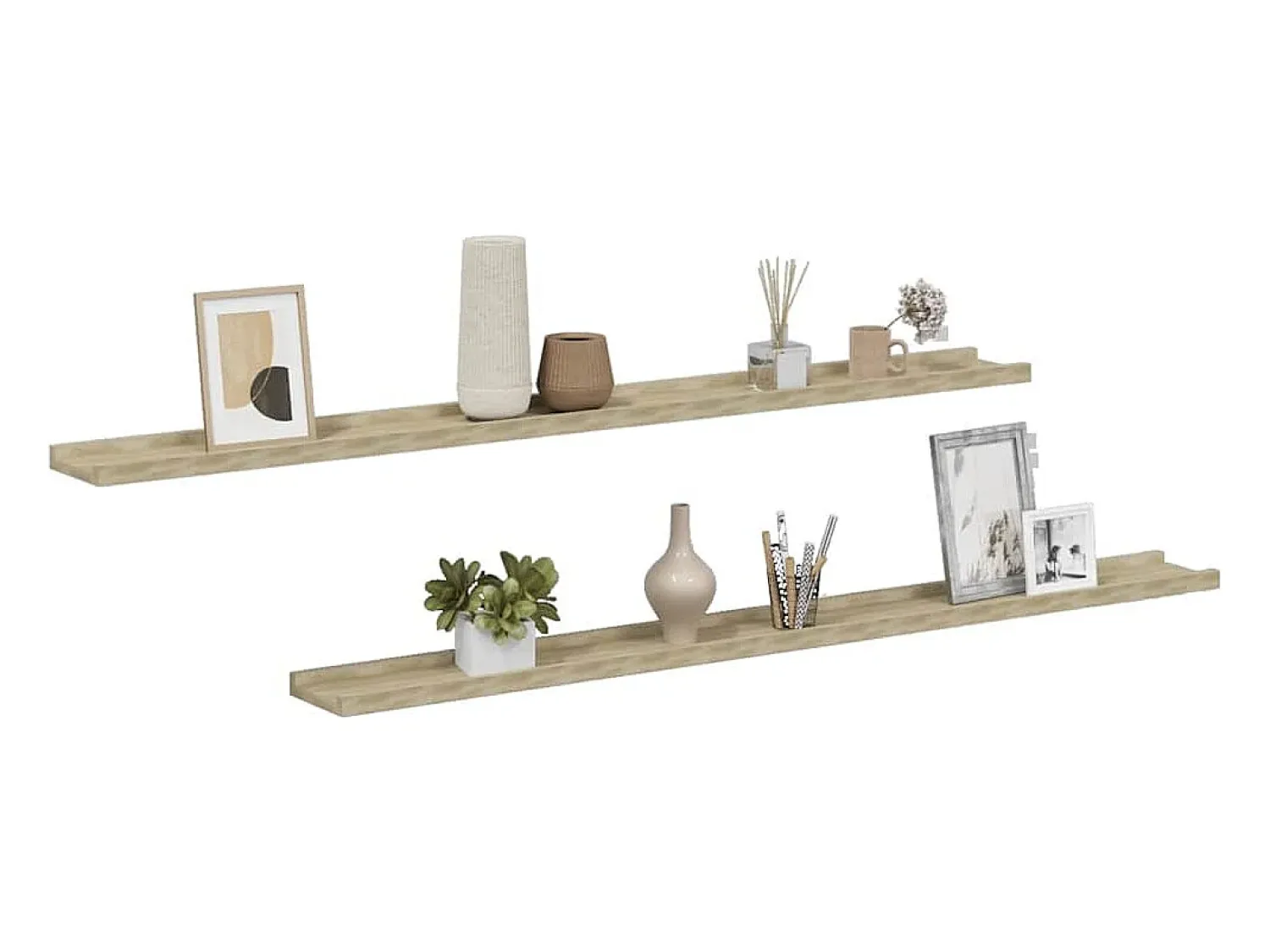 Prateleira*vidaxl Prateleiras de parede 2 pcs 115x9x3 cm carvalho sonoma Castanho
