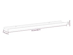 Prateleira*vidaxl Prateleiras de parede 2 pcs 115x9x3 cm carvalho sonoma Castanho