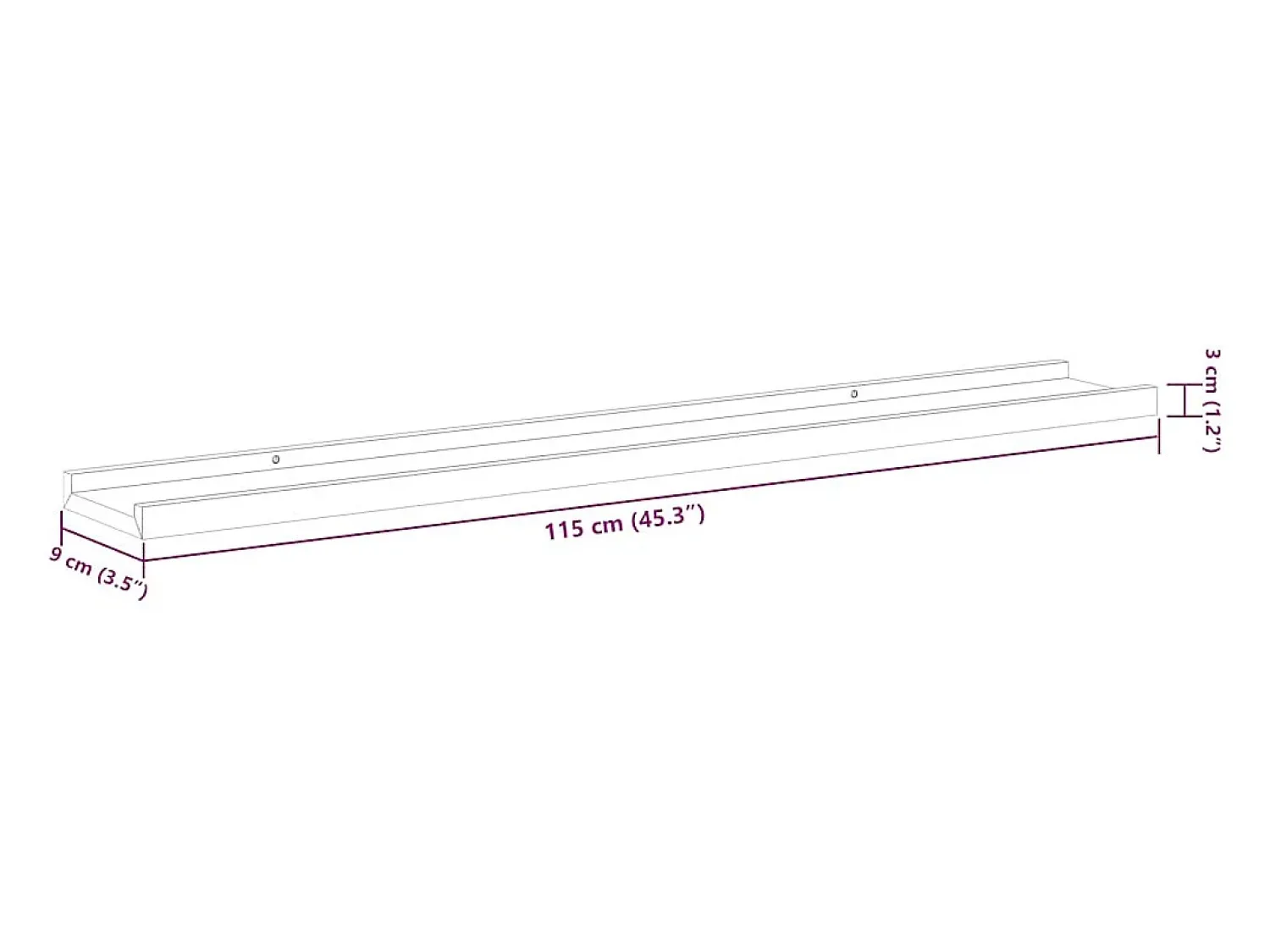 Prateleira*vidaxl Prateleiras de parede 2 pcs 115x9x3 cm carvalho sonoma Castanho