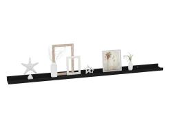 New Prateleiras de parede 2 pcs 115x9x3 cm PT295250 Preto