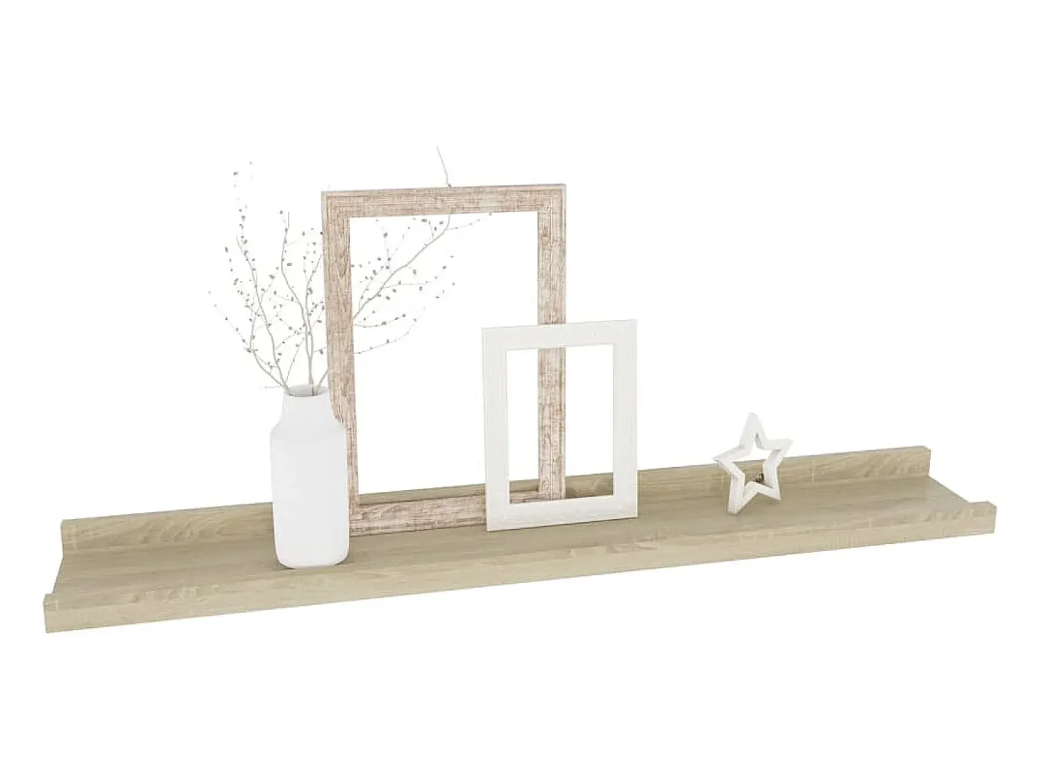 Prateleira* Prateleiras de parede 4 pcs 60x9x3 cm carvalho sonoma PT632518 Castanho