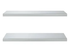 Prateleira* Prateleiras de parede 2 pcs 75x40x3 cm aço inoxidável PT943541 Prateado
