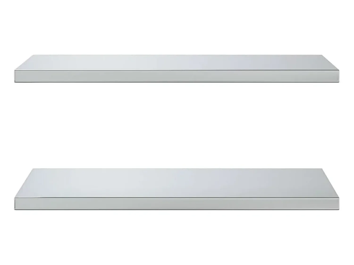 Prateleira* Prateleiras de parede 2 pcs 75x40x3 cm aço inoxidável PT943541 Prateado