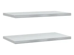 Prateleira* Prateleiras de parede 2 pcs 75x40x3 cm aço inoxidável PT943541 Prateado