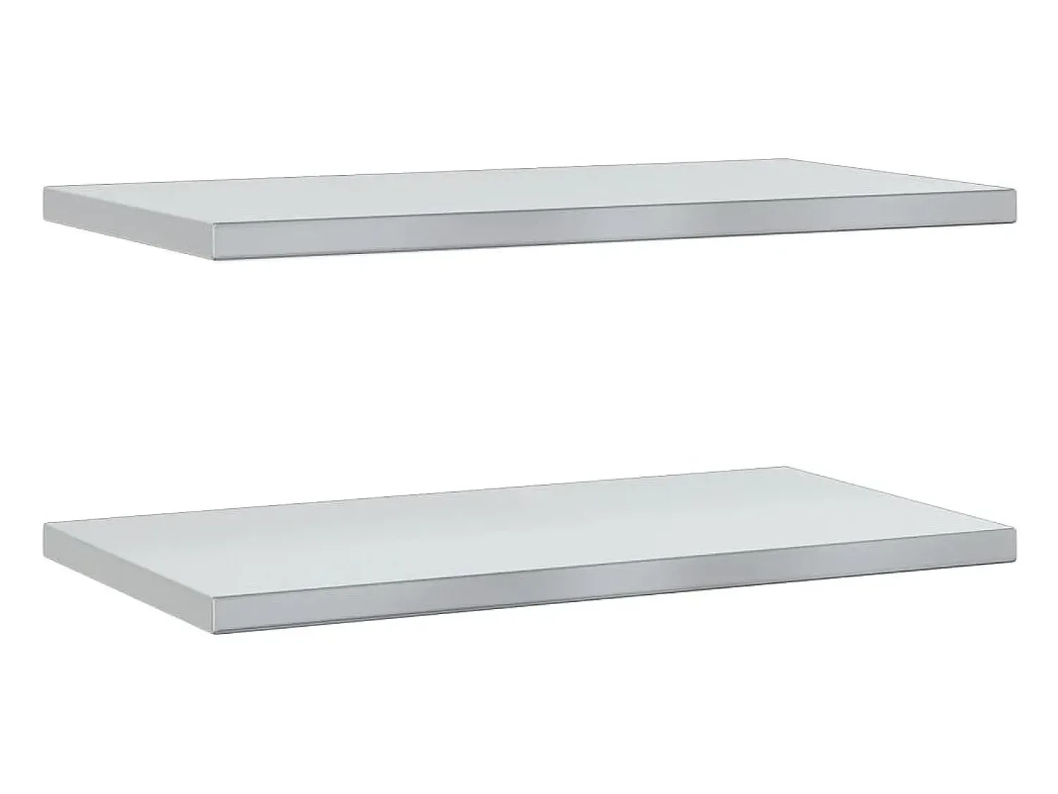 Prateleira* Prateleiras de parede 2 pcs 75x40x3 cm aço inoxidável PT943541 Prateado
