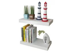 Prateleira| Prateleiras de parede 4 pcs 40 cm PT210221 Branco