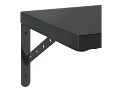 Hot vidaxl Prateleiras de parede 2 pcs 50x30 cm aço inoxidável prateado Preto