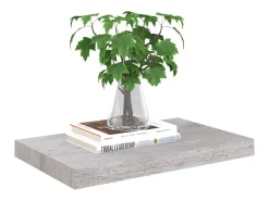 Prateleira| Prateleiras de parede 4 pcs 50x23x3,8 cm MDF -cimento PT248730 Cinzento